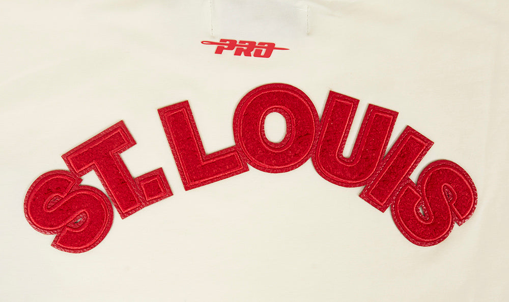 MLB ST. LOUIS CARDINALS TRIPLE TONAL SINGLE JERSEY BOXY WOMEN'S TEE (EGGSHELL)