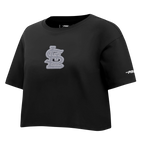 MLB ST. LOUIS CARDINALS REVERSE FRENCH TERRY HAUT EN JERSEY SIMPLE À COUPE CARRÉE POUR FEMME (NOIR)