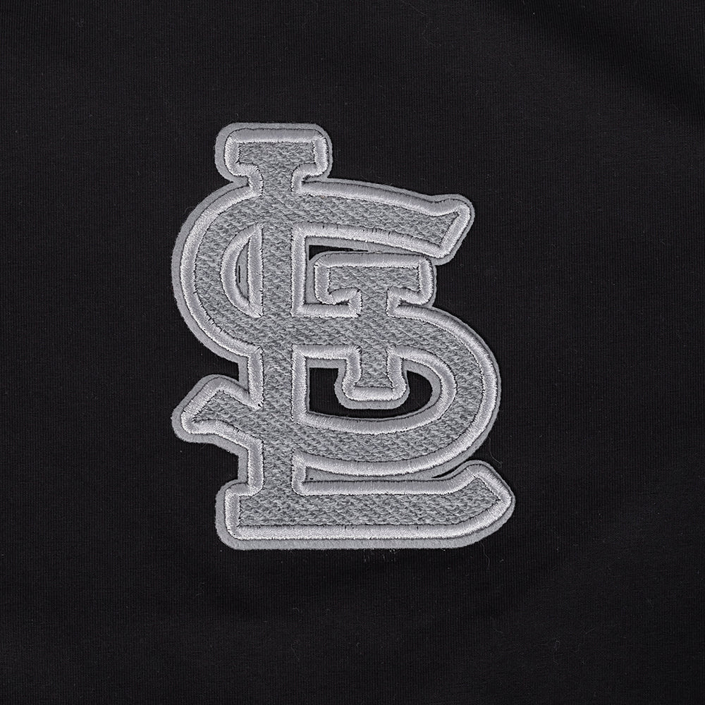 MLB ST. LOUIS CARDINALS REVERSE FRENCH TERRY HAUT EN JERSEY SIMPLE À COUPE CARRÉE POUR FEMME (NOIR)