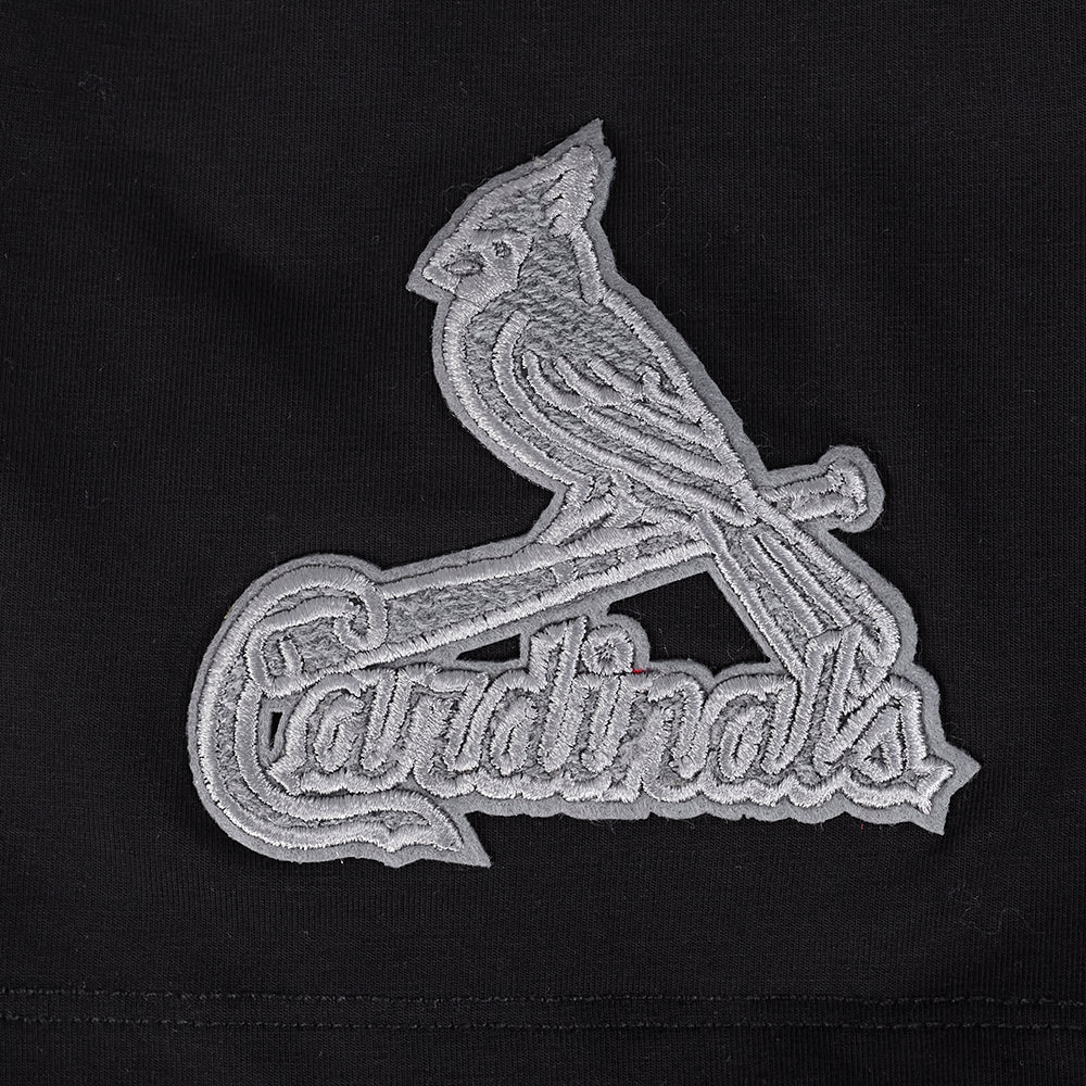 MLB ST. LOUIS CARDINALS REVERSE FRENCH TERRY HAUT EN JERSEY SIMPLE À COUPE CARRÉE POUR FEMME (NOIR)