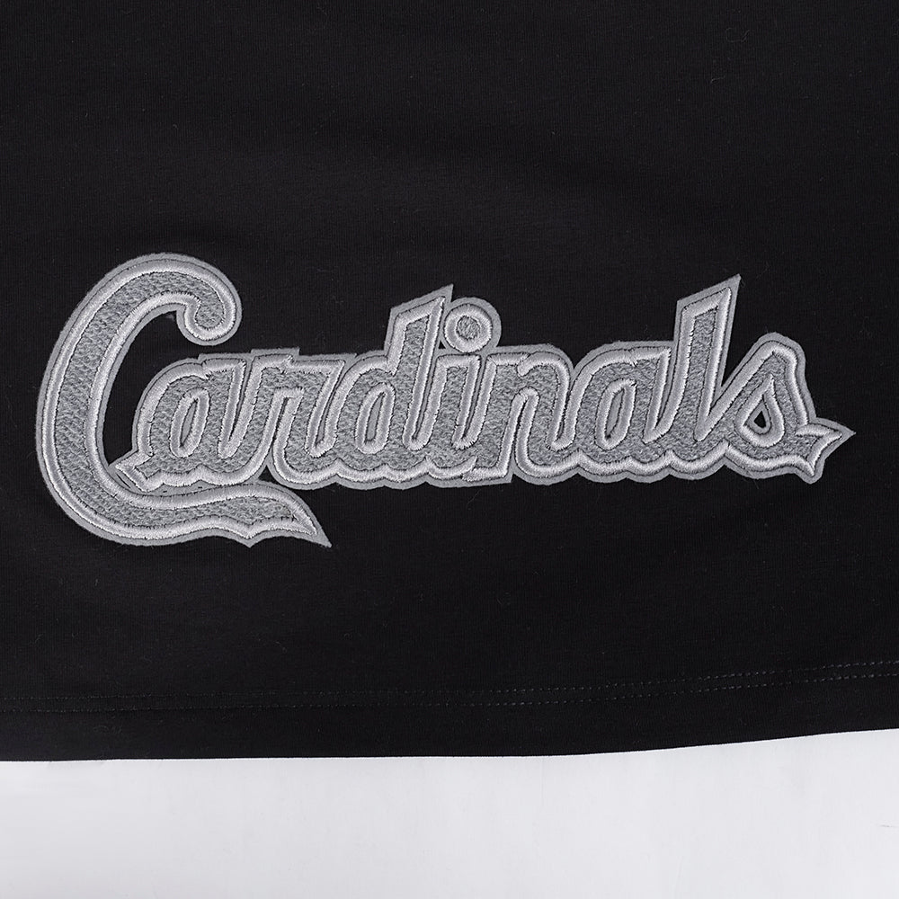 MLB ST. LOUIS CARDINALS REVERSE FRENCH TERRY HAUT EN JERSEY SIMPLE À COUPE CARRÉE POUR FEMME (NOIR)