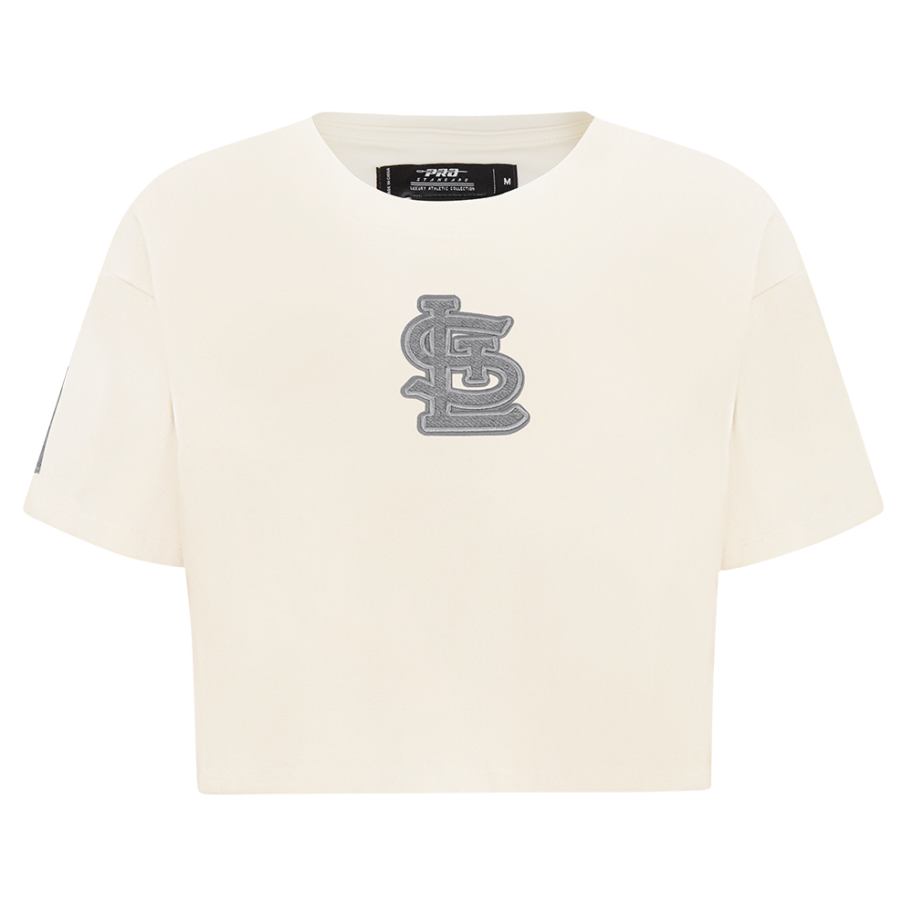 MLB ST. LOUIS CARDINALS REVERSE FRENCH TERRY HAUT EN JERSEY SIMPLE À COUPE CARRÉE POUR FEMME (COQUILLE D'ŒUF)