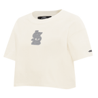 MLB ST. LOUIS CARDINALS REVERSE FRENCH TERRY HAUT EN JERSEY SIMPLE À COUPE CARRÉE POUR FEMME (COQUILLE D'ŒUF)
