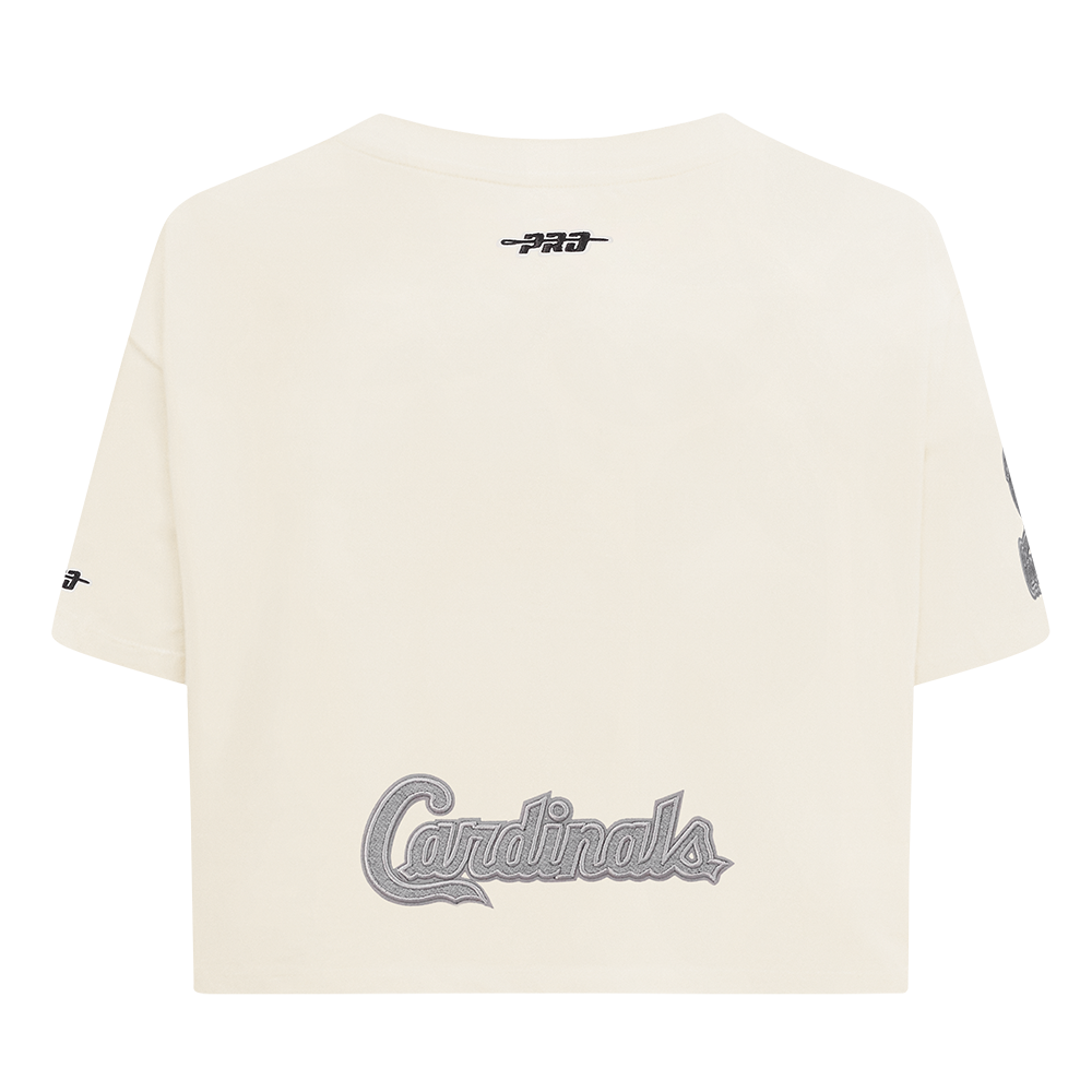 MLB ST. LOUIS CARDINALS REVERSE FRENCH TERRY HAUT EN JERSEY SIMPLE À COUPE CARRÉE POUR FEMME (COQUILLE D'ŒUF)