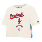 MLB ST. LOUIS CARDINALS RETRO CLASSIC HAUT EN JERSEY SIMPLE À COUPE CARRÉE POUR FEMME (COQUILLE D'ŒUF)