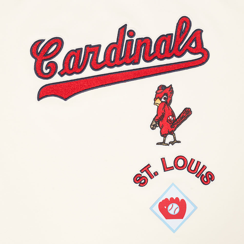 MLB ST. LOUIS CARDINALS RETRO CLASSIC HAUT EN JERSEY SIMPLE À COUPE CARRÉE POUR FEMME (COQUILLE D'ŒUF)