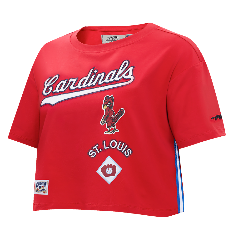 MLB ST. LOUIS CARDINALS  RETRO CLASSIC WOMEN'S SJ BOXY TOP (RED)