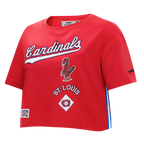 MLB ST. LOUIS CARDINALS  RETRO CLASSIC WOMEN'S SJ BOXY TOP (RED)