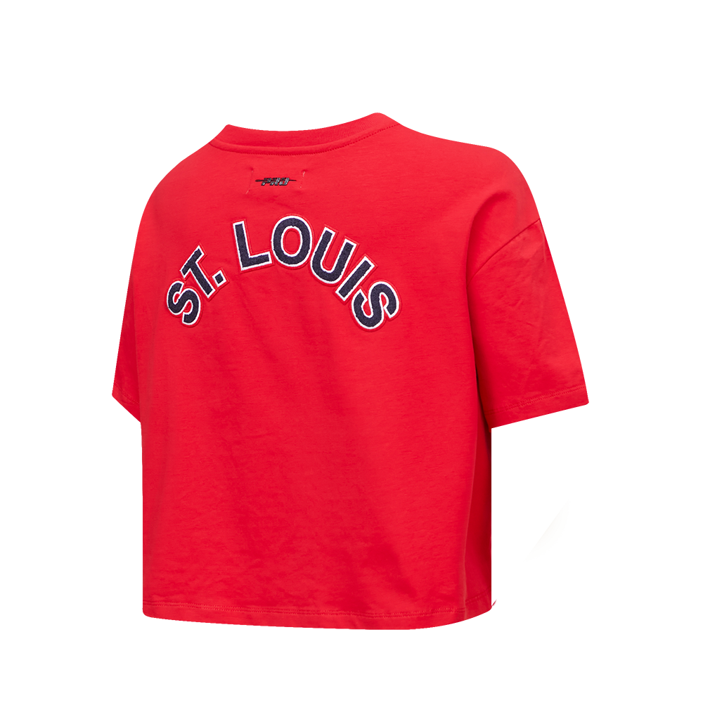 MLB ST. LOUIS CARDINALS CLASSIC WOMEN'S BOXY TOP (RED)