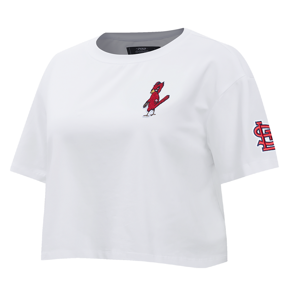 MLB ST. LOUIS CARDINALS CLASSIC WOMEN'S BOXY TOP (WHITE)