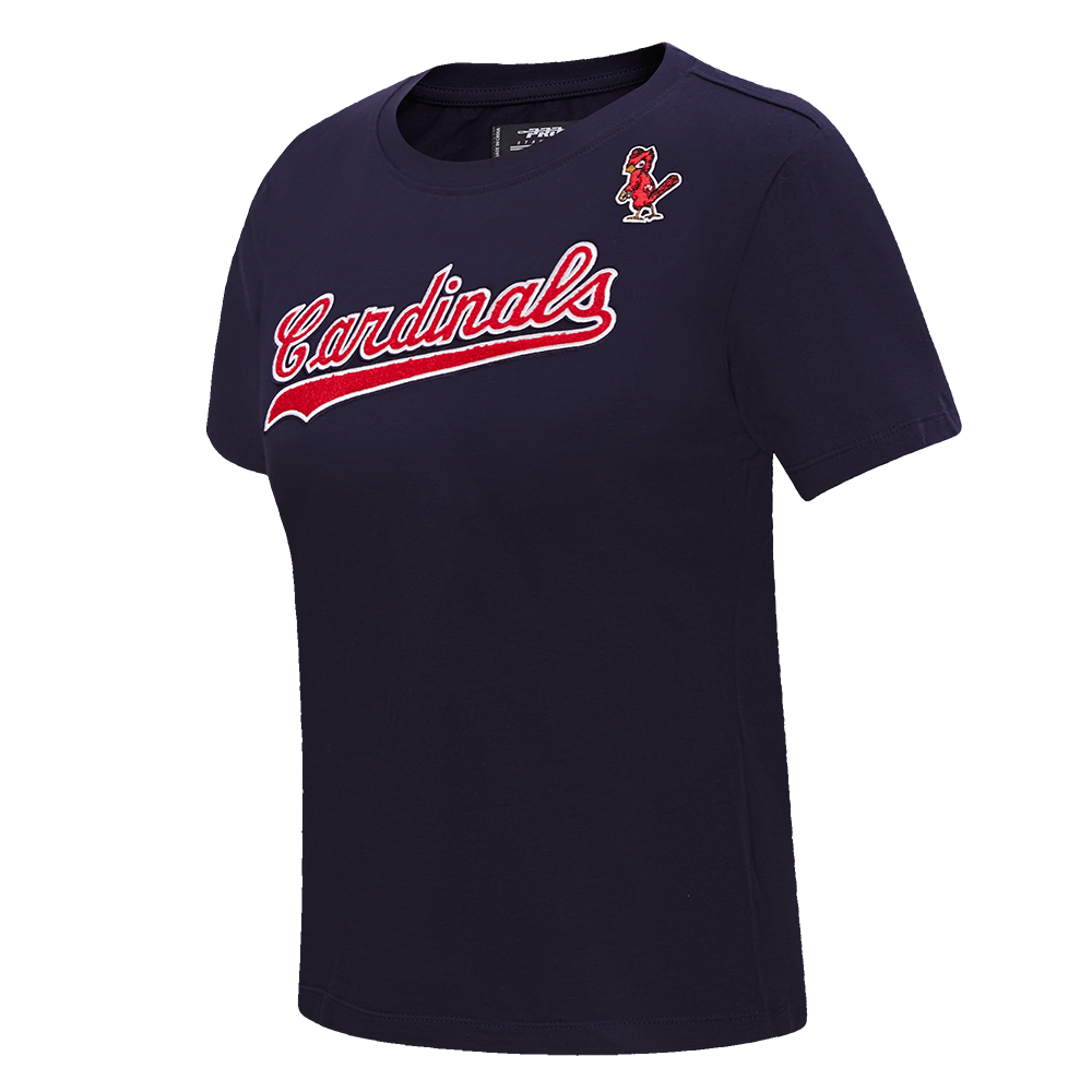 MLB ST. LOUIS CARDINALS CLASSIC SHORT SLEEVE WOMEN'S SINGLE JERSEY SLIM FIT TOP (MIDNIGHT NAVY)