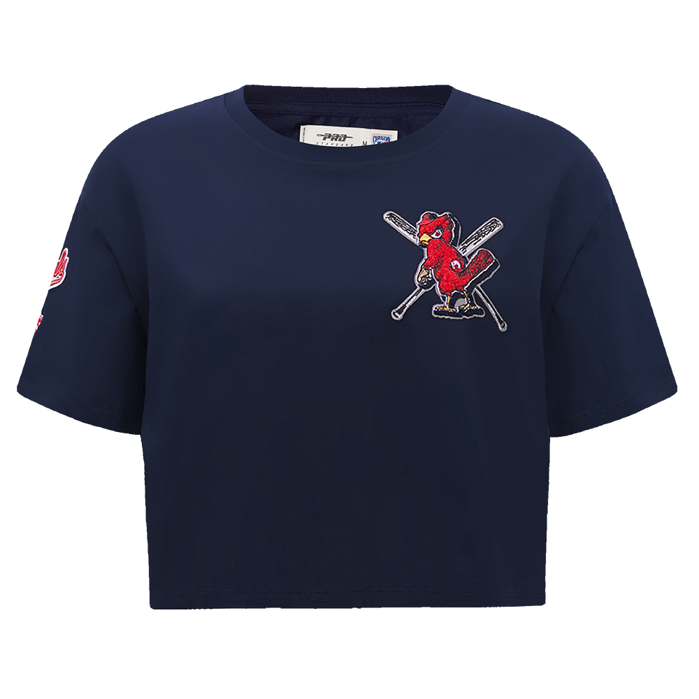 MLB ST. LOUIS CARDINALS HAUT MASHUP À COUPE CARRÉE POUR FEMME (MARINE MINUIT)