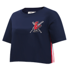 MLB ST. LOUIS CARDINALS HAUT MASHUP À COUPE CARRÉE POUR FEMME (MARINE MINUIT)