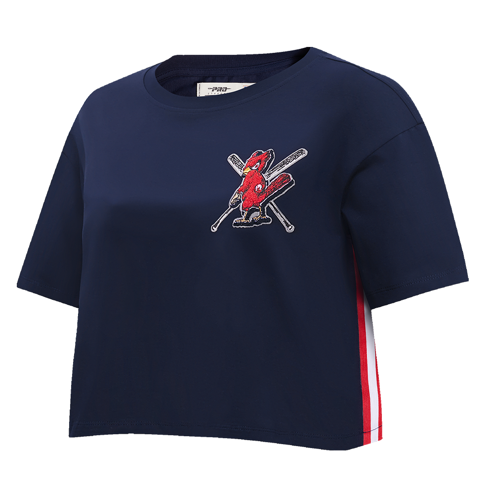 MLB ST. LOUIS CARDINALS MASHUP WOMEN'S BOXY TOP (MIDNIGHT NAVY)