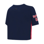 MLB ST. LOUIS CARDINALS HAUT MASHUP À COUPE CARRÉE POUR FEMME (MARINE MINUIT)