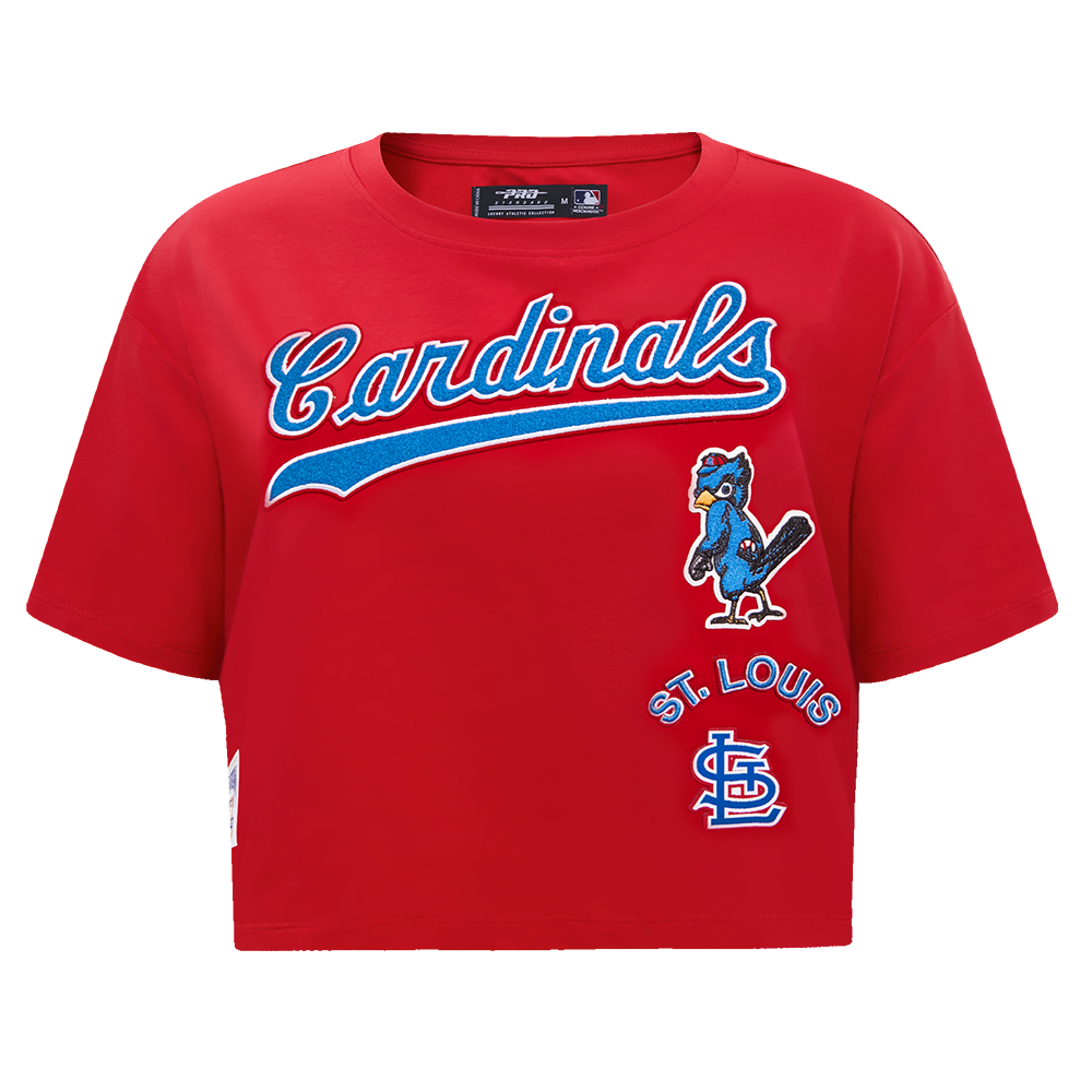 MLB ST. LOUIS CARDINALS RETRO CLASSIC WOMEN'S BOXY TOP (RED)
