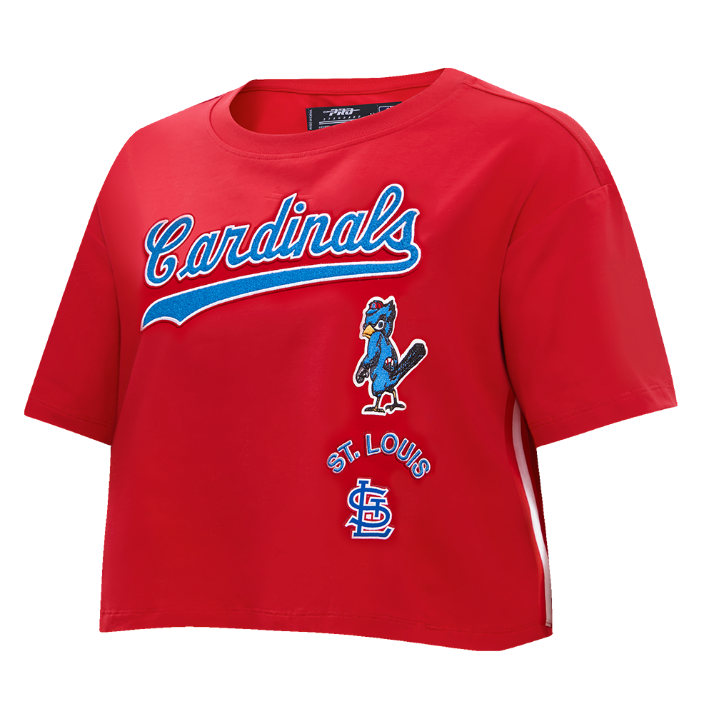 MLB ST. LOUIS CARDINALS RETRO CLASSIC WOMEN'S BOXY TOP (RED)