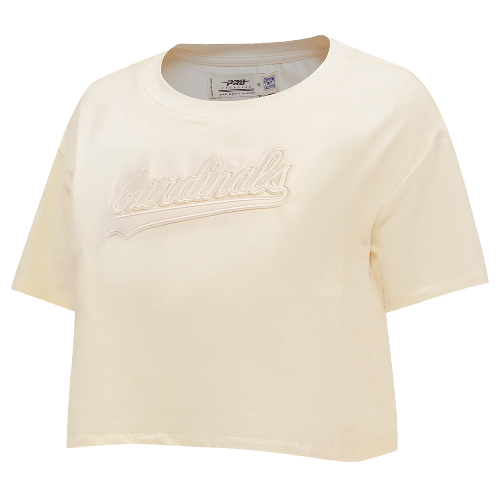 MLB ST.LOUIS CARDINALS NEUTRAL WOMEN'S BOXY TOP (EGGSHELL)