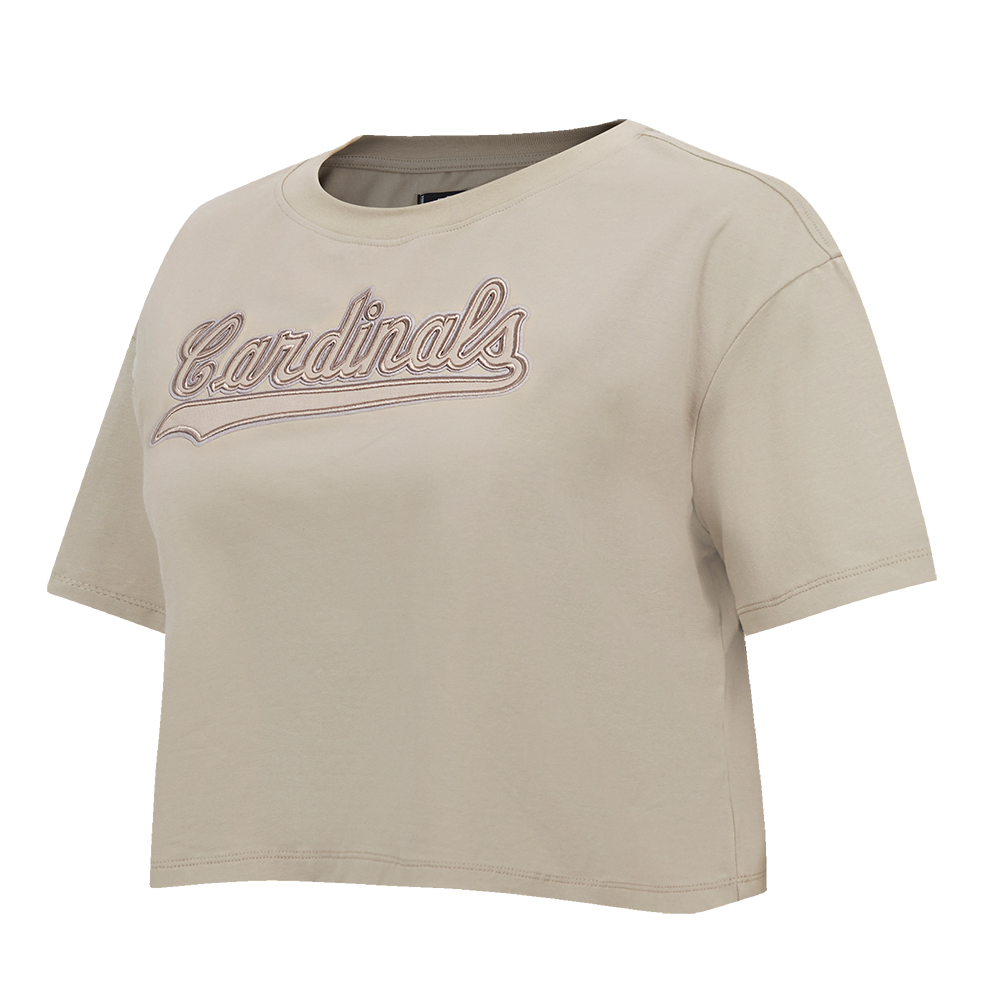 MLB ST.LOUIS CARDINALS NEUTRAL WOMEN'S BOXY TOP (TAUPE)