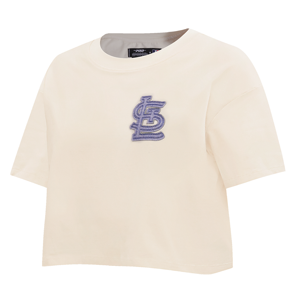 MLB ST. LOUIS CARDINALS VARSITY BLUES WOMEN'S BOXY TOP (LINEN)