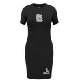 MLB ST. LOUIS CARDINALS REVERSE FRENCH TERRY WOMEN'S BODYCON DRESS (BLACK)