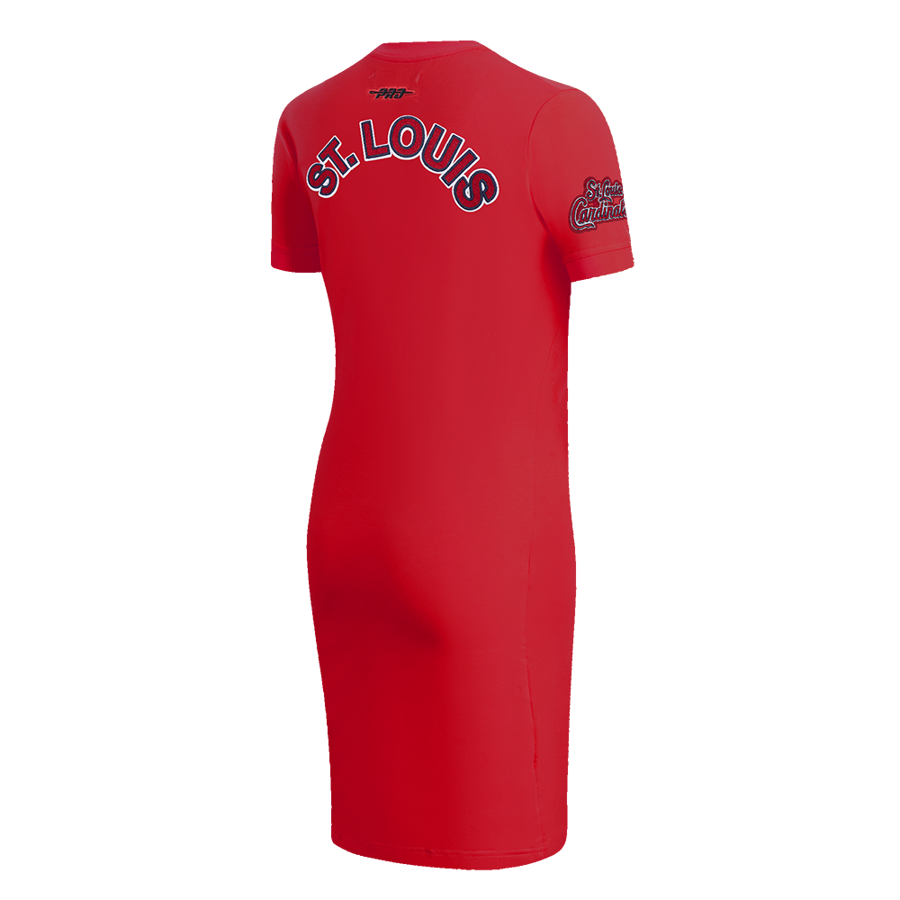 MLB ST. LOUIS CARDINALS CLASSIC CHENILLE WOMEN'S BODYCON DRESS (RED)