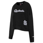 MLB ST. LOUIS CARDINALS REVERSE FRENCH TERRY CHANDAIL À COL ROND EN MOLLETON POUR FEMME (NOIR)