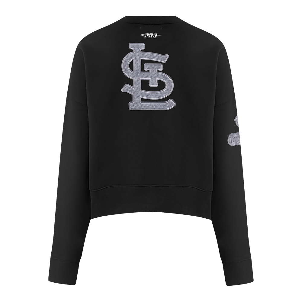 MLB ST. LOUIS CARDINALS REVERSE FRENCH TERRY CHANDAIL À COL ROND EN MOLLETON POUR FEMME (NOIR)