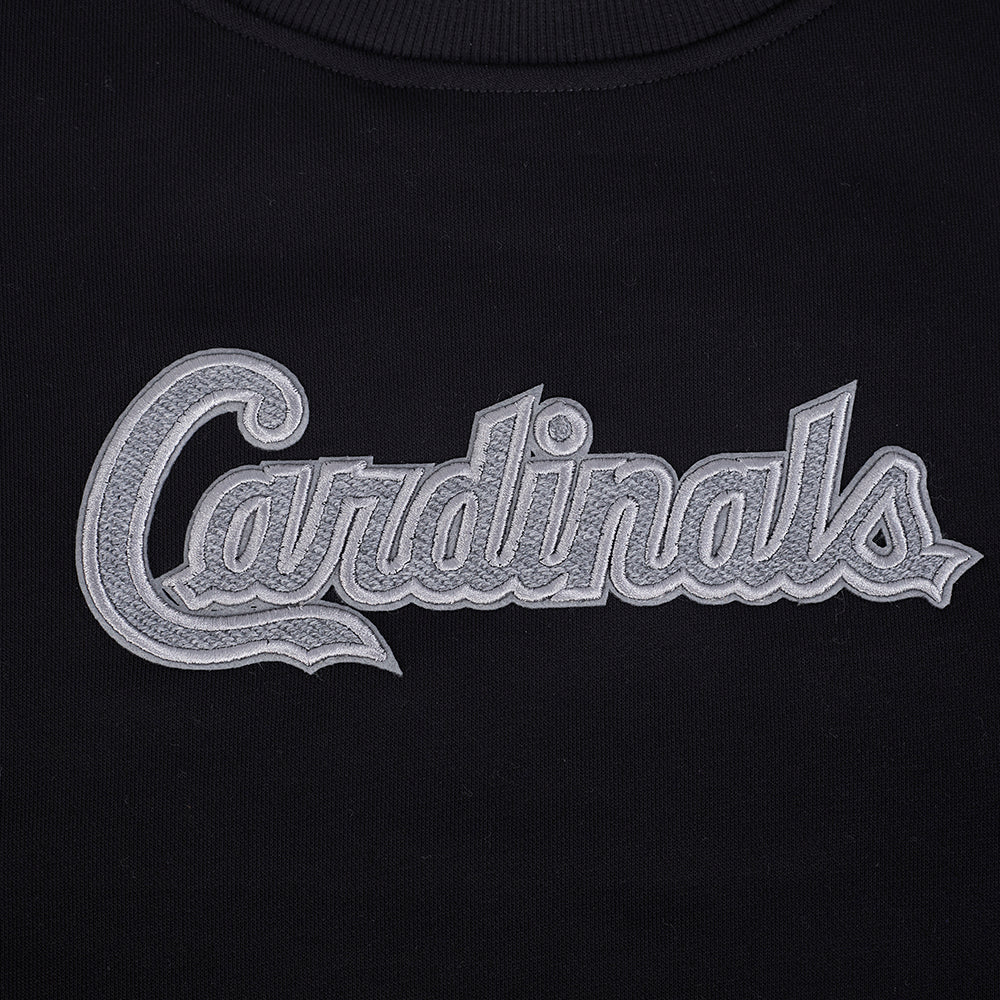 MLB ST. LOUIS CARDINALS REVERSE FRENCH TERRY CHANDAIL À COL ROND EN MOLLETON POUR FEMME (NOIR)