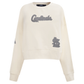 MLB ST. LOUIS CARDINALS REVERSE FRENCH TERRY CHANDAIL À COL ROND EN MOLLETON POUR FEMME (COQUILLE D'ŒUF)