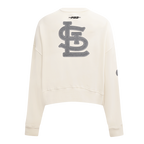 MLB ST. LOUIS CARDINALS REVERSE FRENCH TERRY CHANDAIL À COL ROND EN MOLLETON POUR FEMME (COQUILLE D'ŒUF)