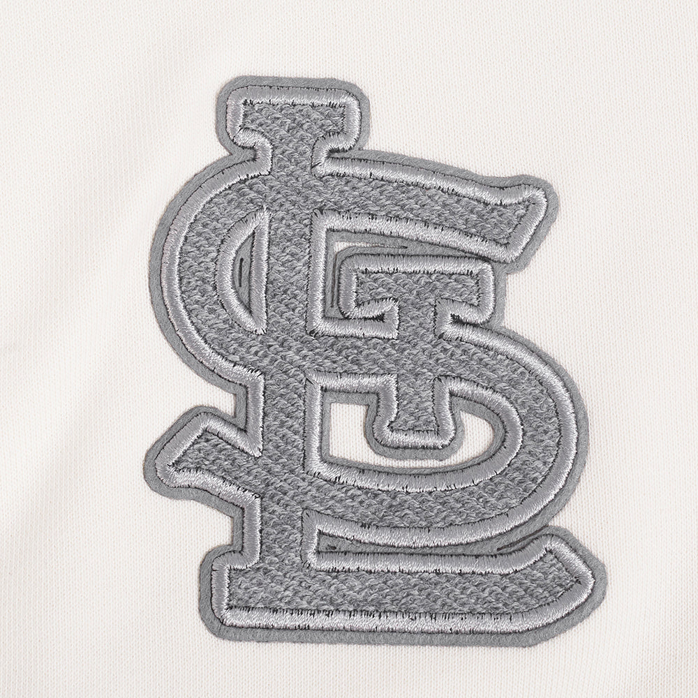 MLB ST. LOUIS CARDINALS REVERSE FRENCH TERRY CHANDAIL À COL ROND EN MOLLETON POUR FEMME (COQUILLE D'ŒUF)