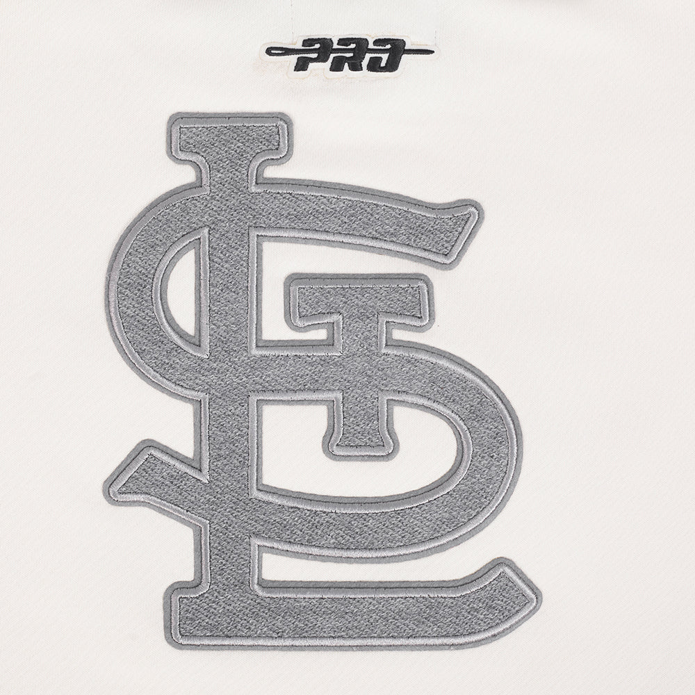 MLB ST. LOUIS CARDINALS REVERSE FRENCH TERRY CHANDAIL À COL ROND EN MOLLETON POUR FEMME (COQUILLE D'ŒUF)