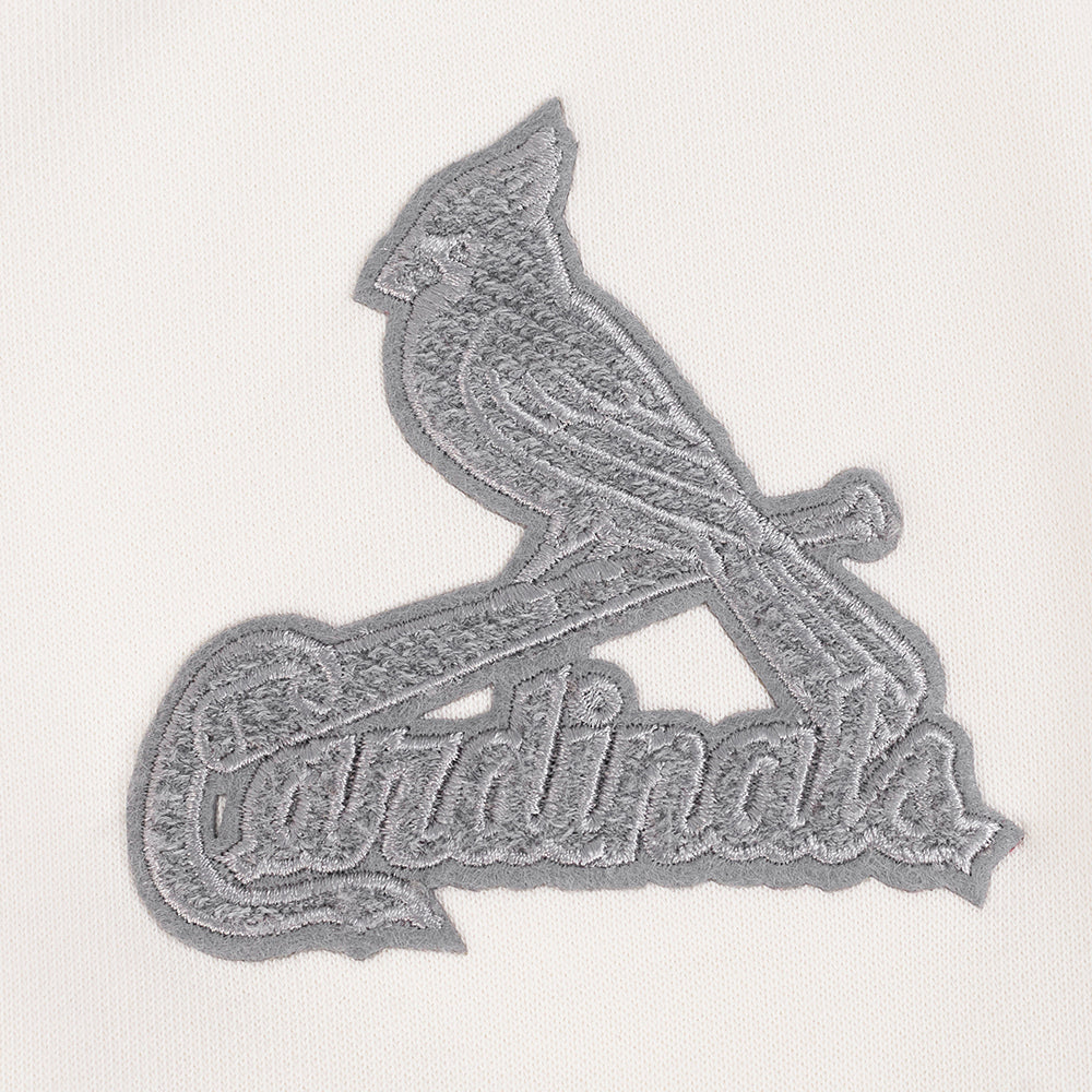 MLB ST. LOUIS CARDINALS REVERSE FRENCH TERRY CHANDAIL À COL ROND EN MOLLETON POUR FEMME (COQUILLE D'ŒUF)