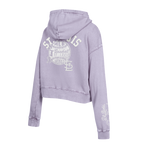 MLB ST. LOUIS CARDINALS STREET TEAM WOMEN'S ENZYME WASH FT CROPPED PO HOODIE (WASHED LILAC GRAY)