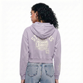 MLB ST. LOUIS CARDINALS STREET TEAM WOMEN'S ENZYME WASH FT CROPPED PO HOODIE (WASHED LILAC GRAY)