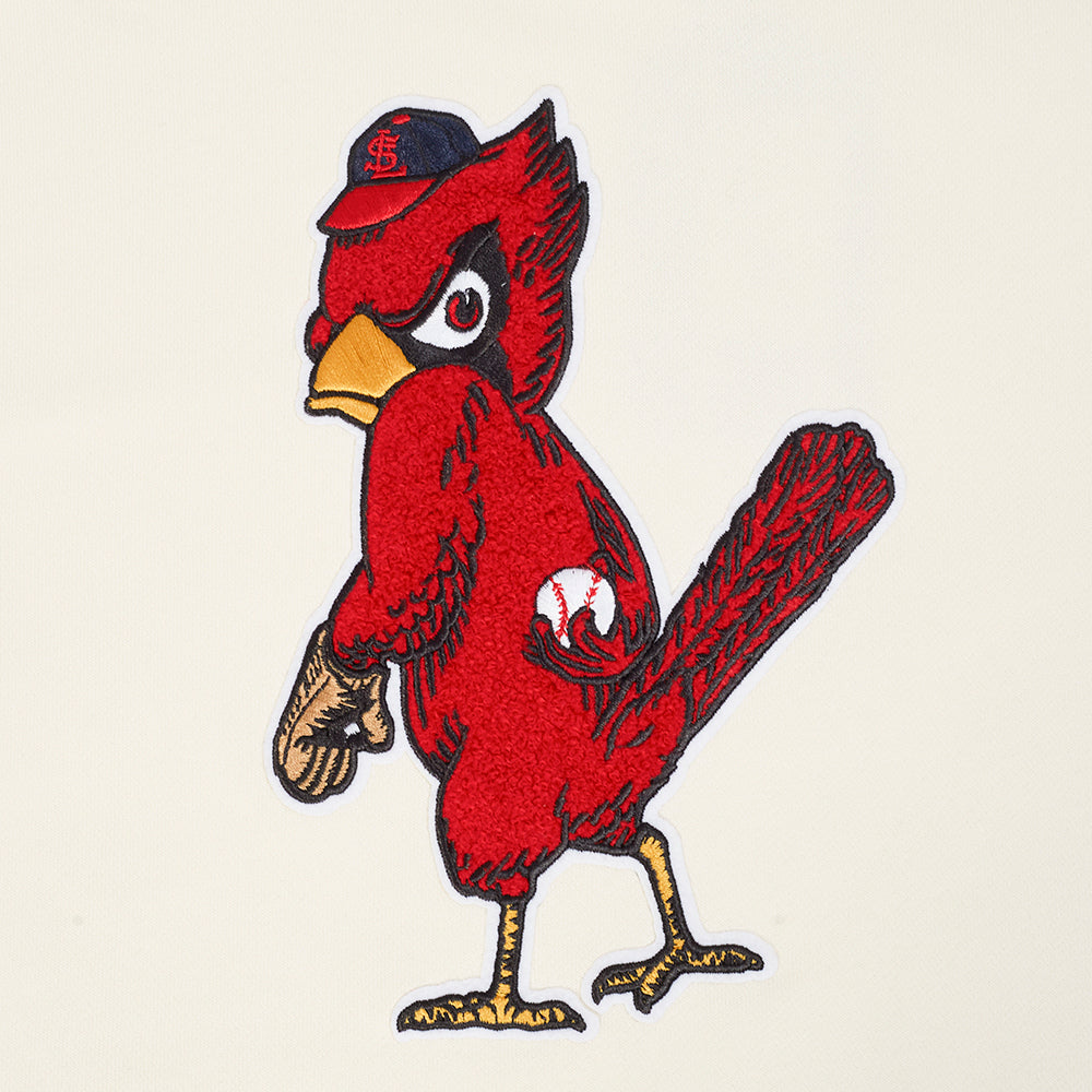 MLB ST. LOUIS CARDINALS RETRO CLASSICS CHANDAIL À CAPUCHON COURT POUR FEMME (COQUILLE D'ŒUF/BLEU UNIVERSITÉ)