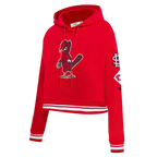 MLB ST. LOUIS CARDINALS RETRO CLASSICS CHANDAIL À CAPUCHON COURT POUR FEMME (ROUGE)