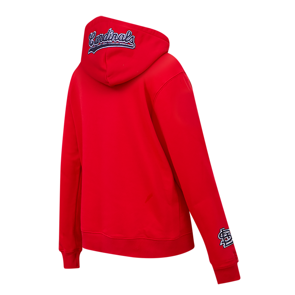 MLB ST. LOUIS CARDINALS CLASSIC WOMEN'S PULLOVER HOODIE (RED)