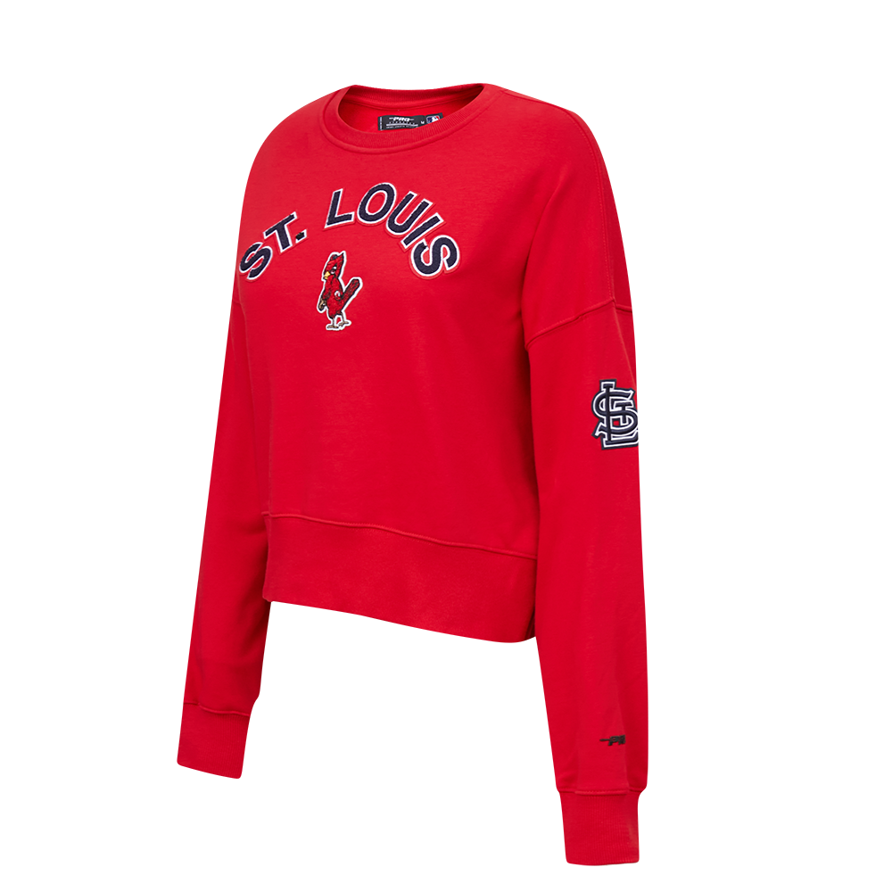 MLB ST. LOUIS CARDINALS CLASSIC WOMEN'S CREWNECK (RED)