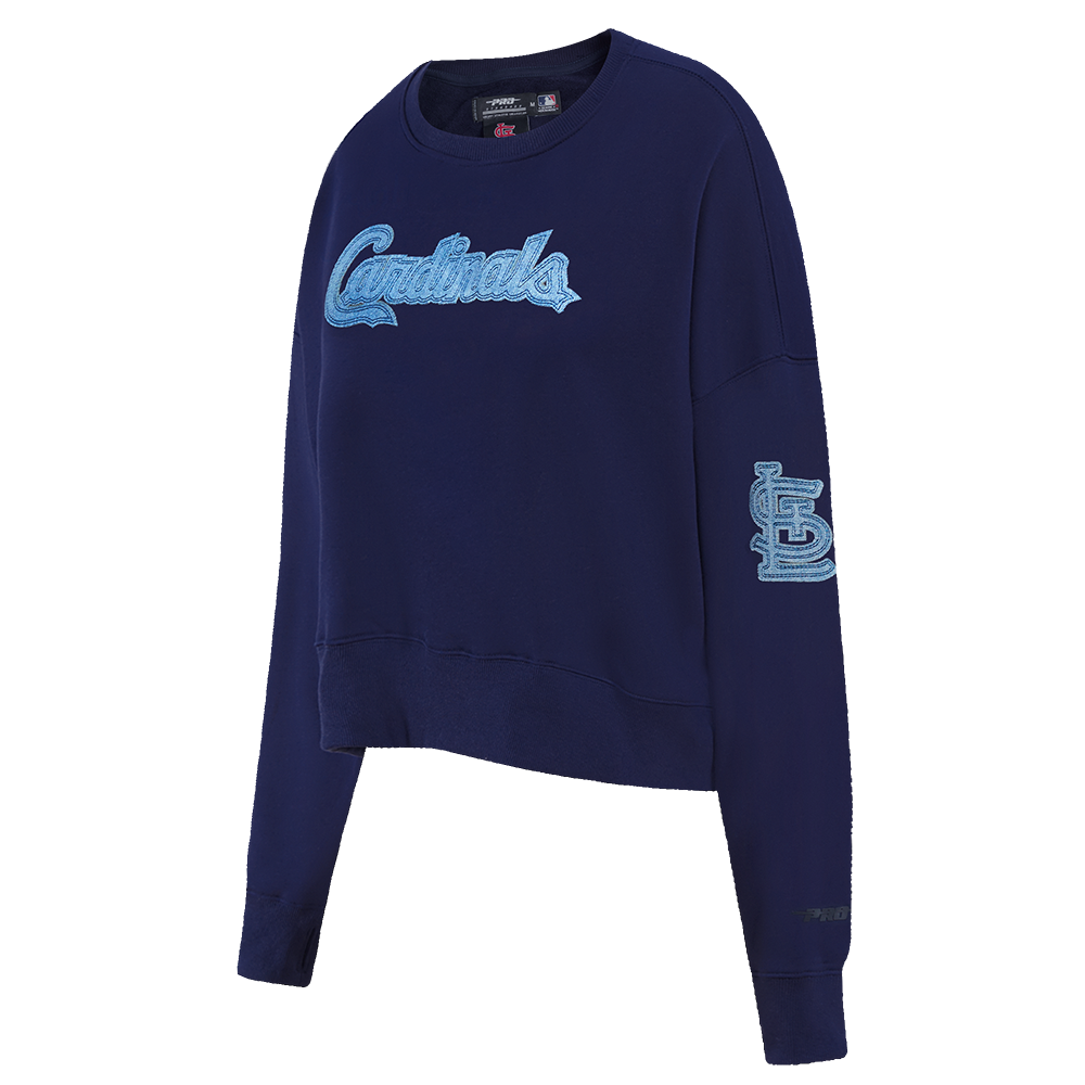 MLB ST. LOUIS CARDINALS VARSITY BLUES WOMEN'S CREWNECK (MIDNIGHT NAVY)