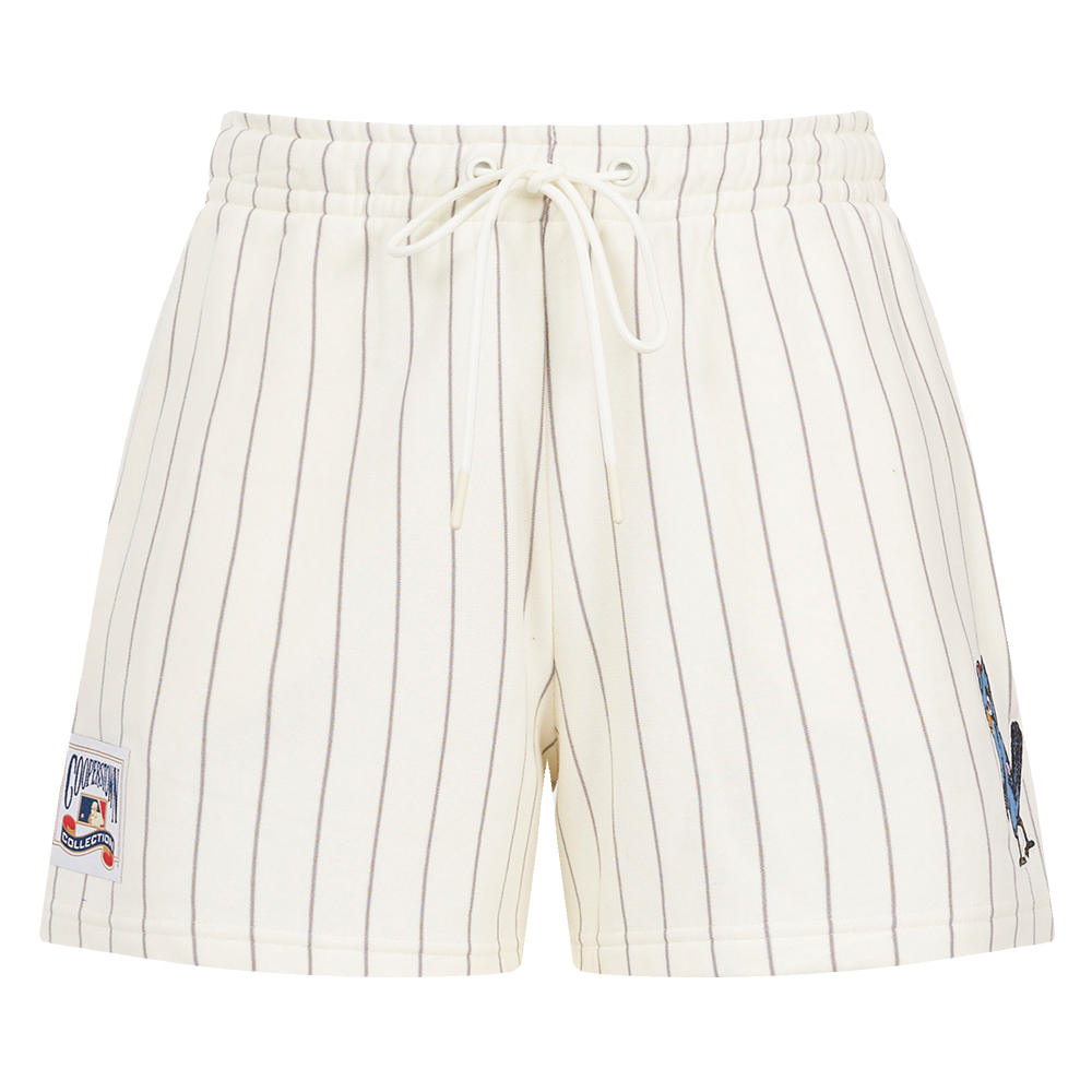 MLB ST. LOUIS CARDINALS PINSTRIPE RETRO CLASSIC WOMEN'S FLC SHORT (EGGSHELL/ GREY)