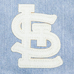 MLB ST. LOUIS CARDINALS VARSITY BLUES BLOUSON COLLÉGIAL EN DENIM POUR FEMME (DENIM/LIN)
