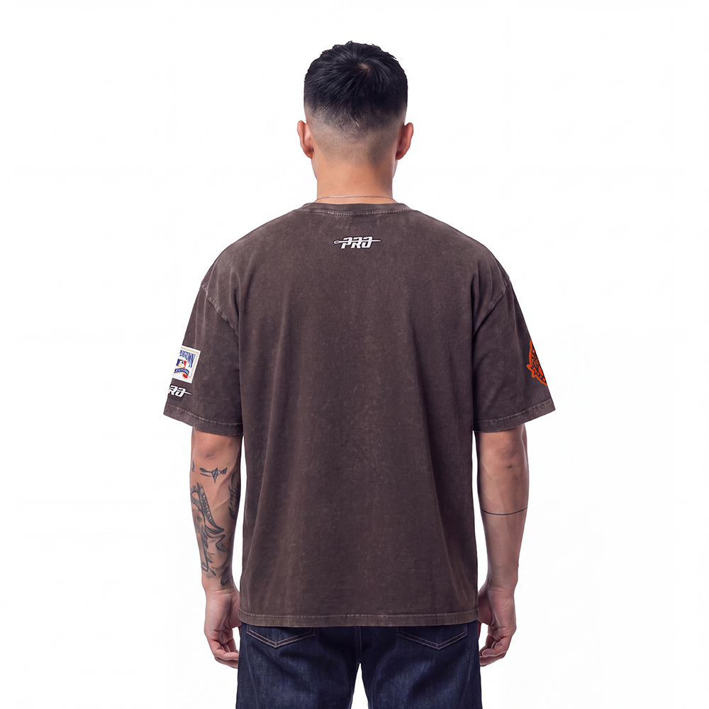 MLB SAN FRANCISCO GIANTS FIRST TEAM HAUT À MANCHES COURTES POUR HOMME (BRUN DÉLAVÉ)