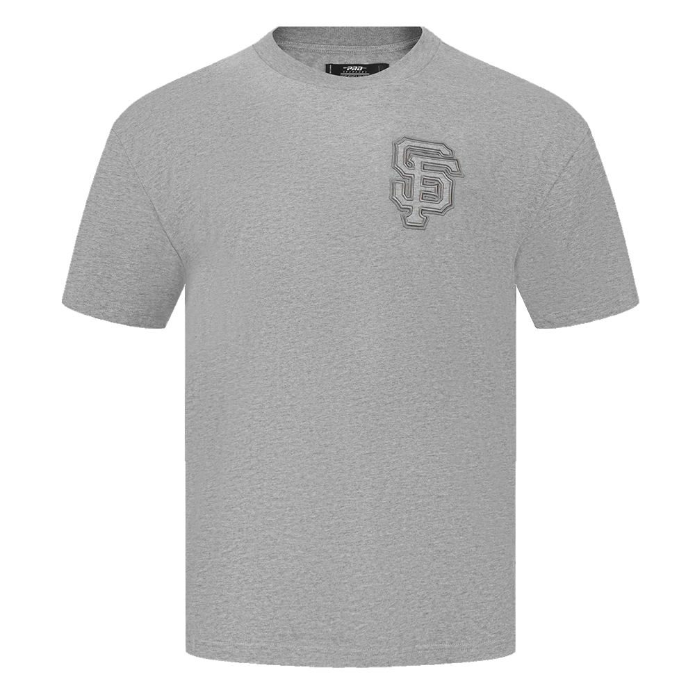 MLB SAN FRANCISCO GIANTS NEUTRAL HAUT EN JERSEY DE COTON À ÉPAULES TOMBANTES POUR HOMME (GRIS CHINÉ FONCÉ)
