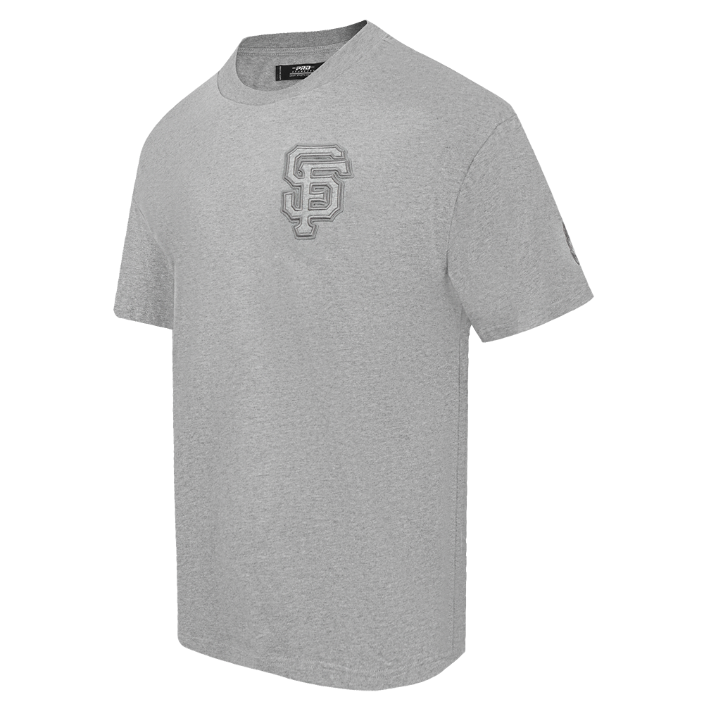 MLB SAN FRANCISCO GIANTS NEUTRAL HAUT EN JERSEY DE COTON À ÉPAULES TOMBANTES POUR HOMME (GRIS CHINÉ FONCÉ)