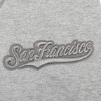 MLB SAN FRANCISCO GIANTS NEUTRAL HAUT EN JERSEY DE COTON À ÉPAULES TOMBANTES POUR HOMME (GRIS CHINÉ FONCÉ)