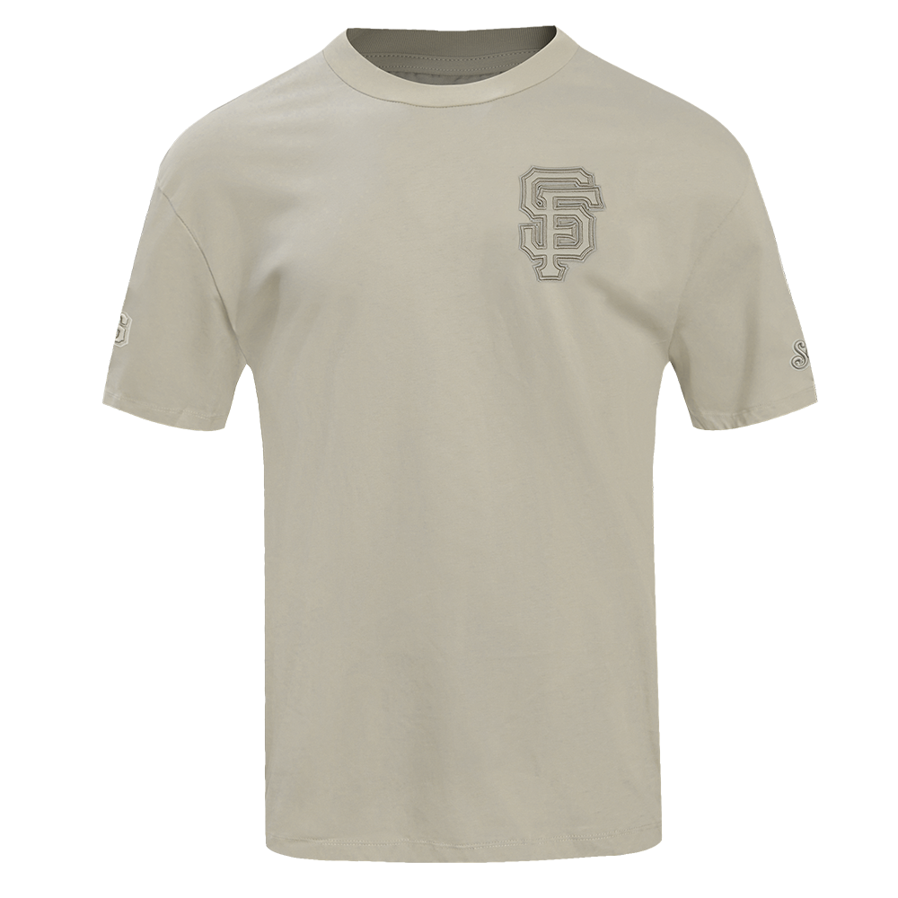 MLB SAN FRANCISCO GIANTS NEUTRAL HAUT EN JERSEY DE COTON À ÉPAULES TOMBANTES POUR HOMME (TAUPE)