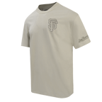 MLB SAN FRANCISCO GIANTS NEUTRAL HAUT EN JERSEY DE COTON À ÉPAULES TOMBANTES POUR HOMME (TAUPE)