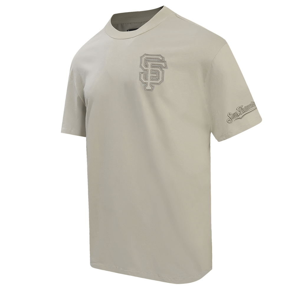MLB SAN FRANCISCO GIANTS NEUTRAL HAUT EN JERSEY DE COTON À ÉPAULES TOMBANTES POUR HOMME (TAUPE)